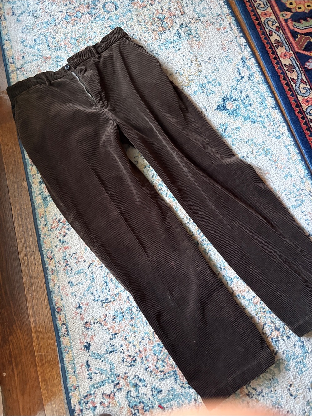 Ralph Lauren Brown Corduroy Straight-Leg Pants